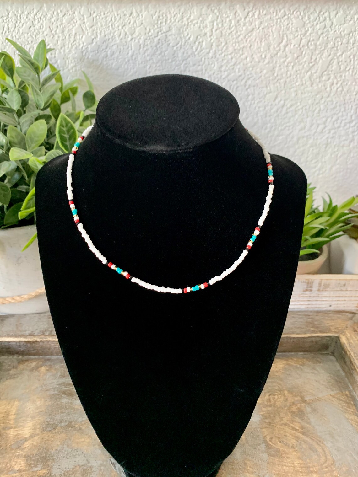 The Western Choker Seed Bead Necklace Etsy