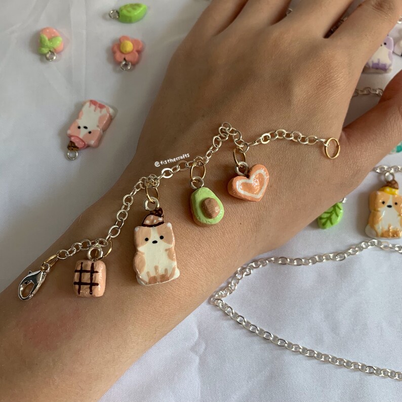 Clay Charm Bracelet / Necklace Handmade Etsy