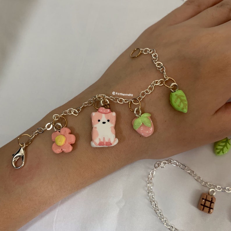 Clay Charm Bracelet / Necklace Handmade Etsy