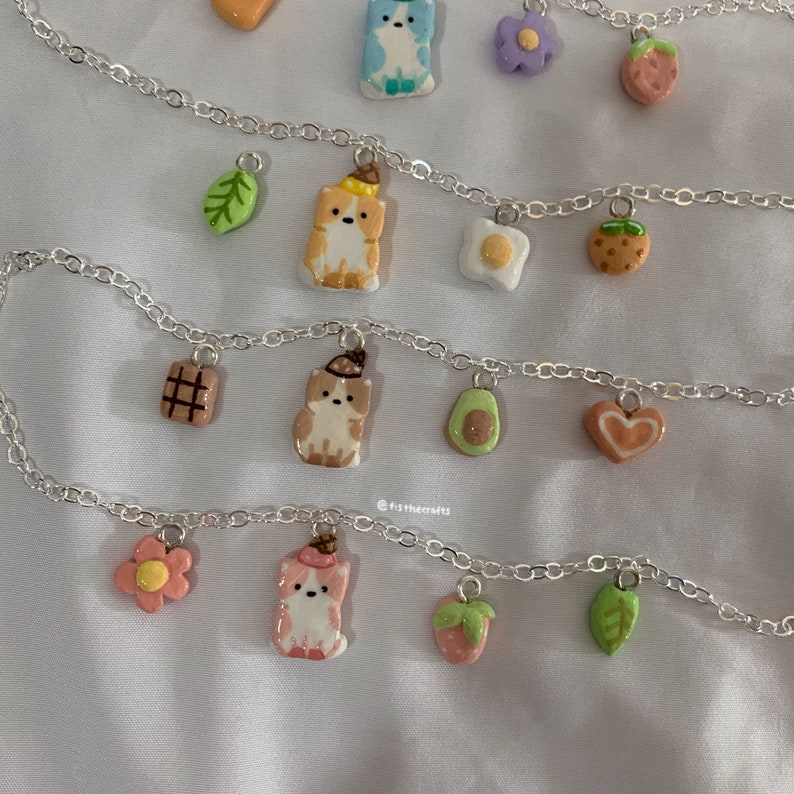 Clay Charm Bracelet / Necklace Handmade Etsy