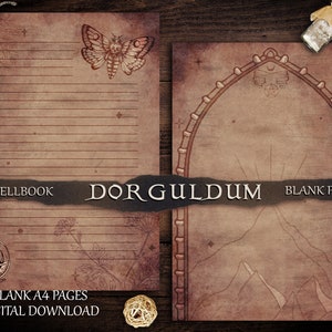 Blank and lined pages for your Junk Journal, Book of Shadow, Grimoire, Spells