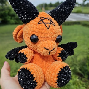 Baphomet, Baphomet plush, creepy toy Amigurumi, pentagram
