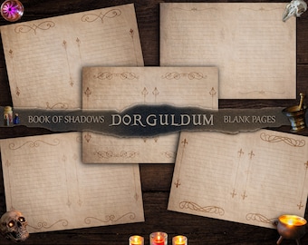 Blank Medieval, Book of Shadows Printable Pages Set, Wicca Printables, Spell Book, Witchcraft