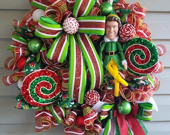 Elf Wreath,  Christmas wreath, Christmas Decor, Whimsical Wreath