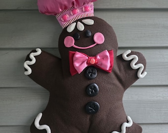Chocolate Gingbread attachment,Christmas Gingerbread Decor, Wreath Decor, Candyland Decor