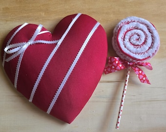 Valentines wreath attachment, Valentine Heart, Valentine lollipop