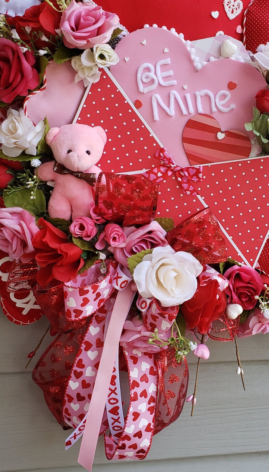 Valentines Wreath, Valentines Decor, Winter Wreath, Winter Decor, Heart ...