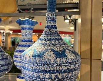 handmade pottery ceramic vase, turkish ceramic vase