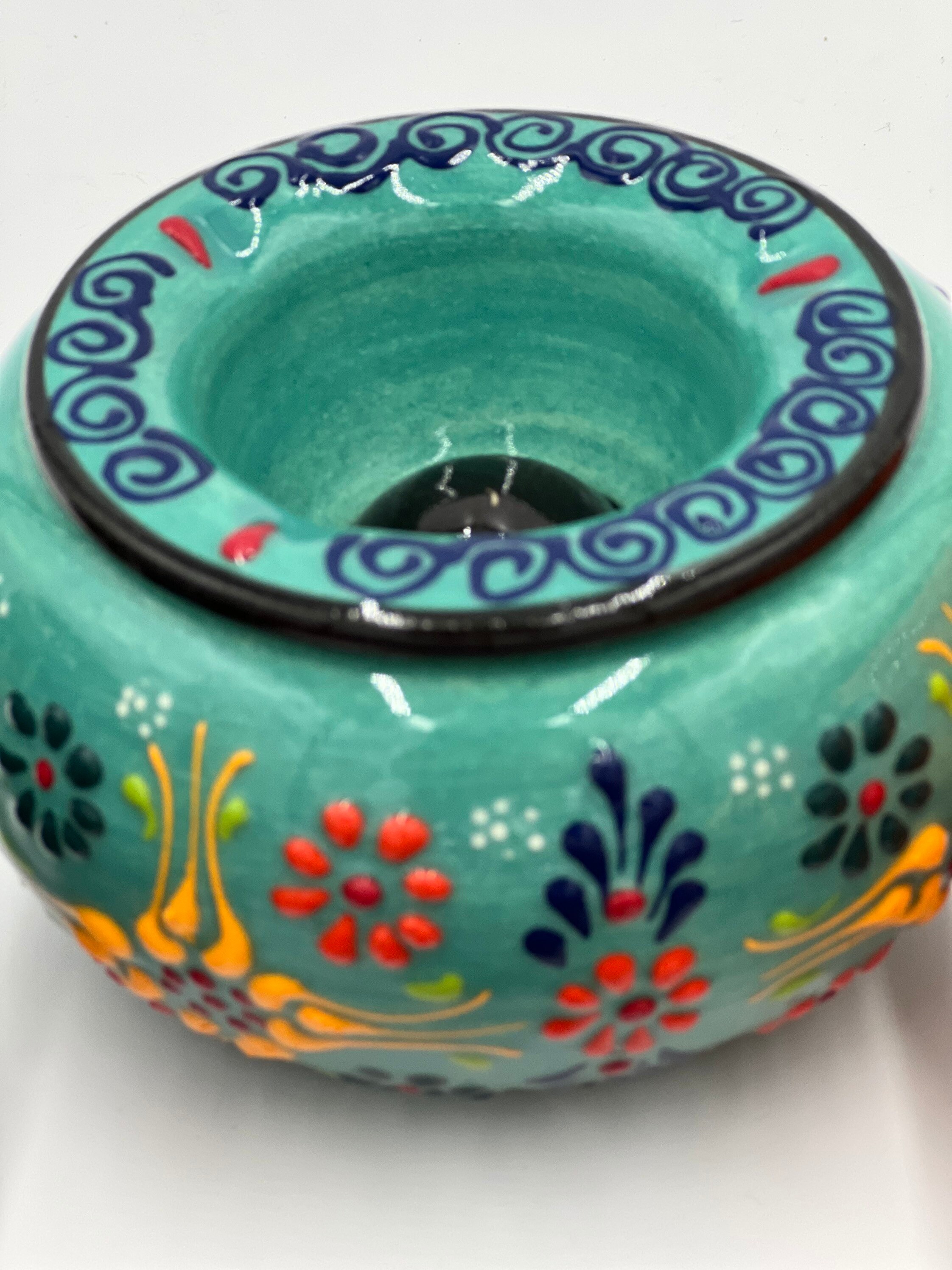 Ceramic Ashtray With Lid Ceramic Ash Tray Turkish Ceramic Etsy