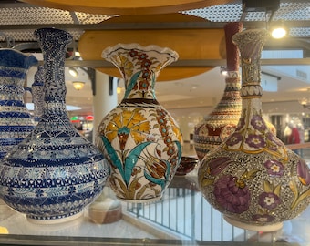 handmade pottery ceramic vase, turkish ceramic vase