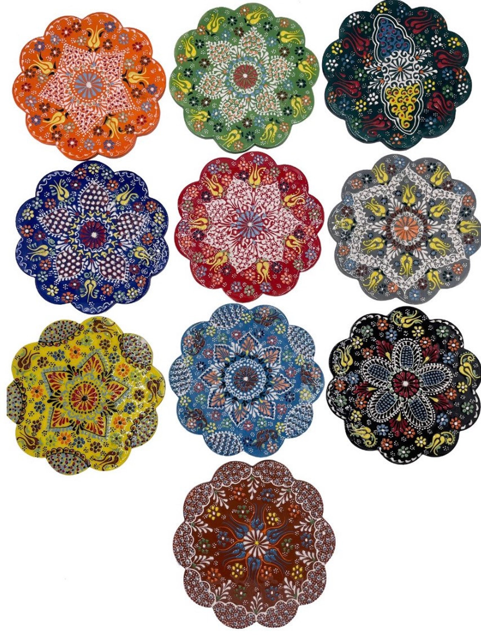 Ceramic Trivet Ceramic Trivet for Hot Dishes Tile Coasters Etsy