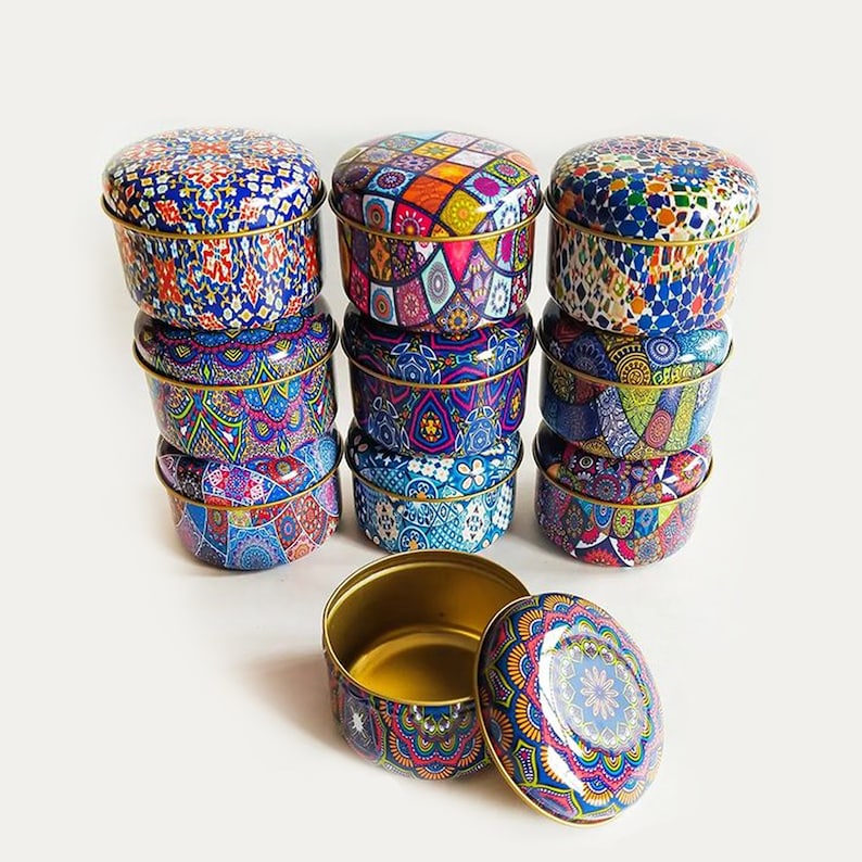 Tin Box Tin Box With Lid Tin Metal Boxes Tin Jewelry Boxes Etsy