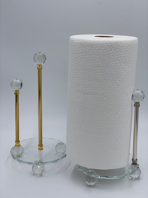 Paper Towel Holder, Paper Towel Holder Standing, Glass Paper Towel Holder,  Metal Paper Towel Holder 