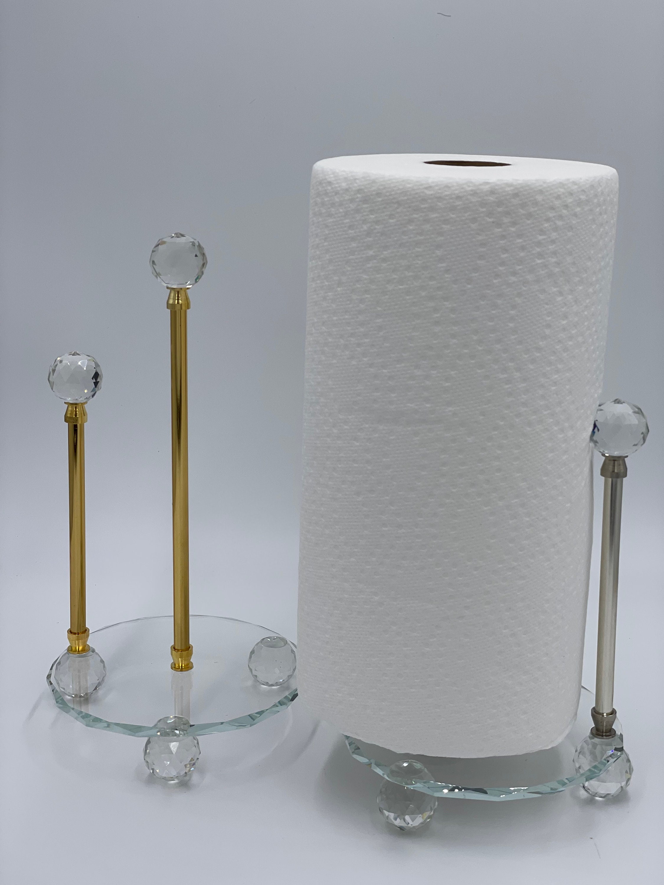 Gold Paper Stand with Marble Base Vertical Paper Towel Rack Modern Paper  Towel Holder Roll Toilet Countertop Kitchen A 