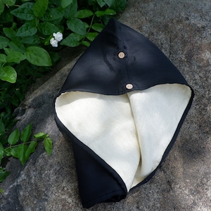 Pure Raw Silk Hair Towel Wrap 2021/Lightweight Black Hair Turban Towel/Quickly Dry Hair/Easy Hair Style/Hair Care Beauty
