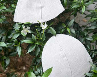 Organic Linen Bra Inserts, Handmade Bra Padding for Sensitive Skin, Washed Linen Bra Padding