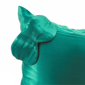 Satin Silk Pillowcase and Eye Mask/Sleep Set Gift/Mallard Green Sleep Mask