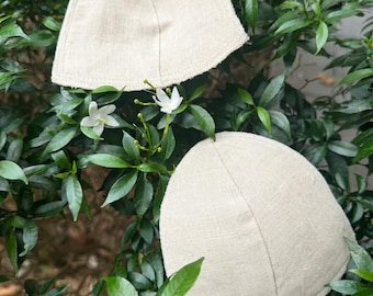 Washed Linen Bra Inserts, Customize Bra Inserts, Organic Linen, Natural Linen Bra Pads Set of 2