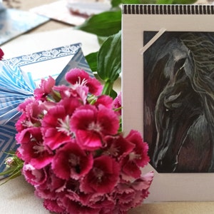Carte aquarelle faite main Carte peinte à la main Toutes les cartes d'occasion Carte faite maison Carte postale aquarelle miniature Peinture cheval