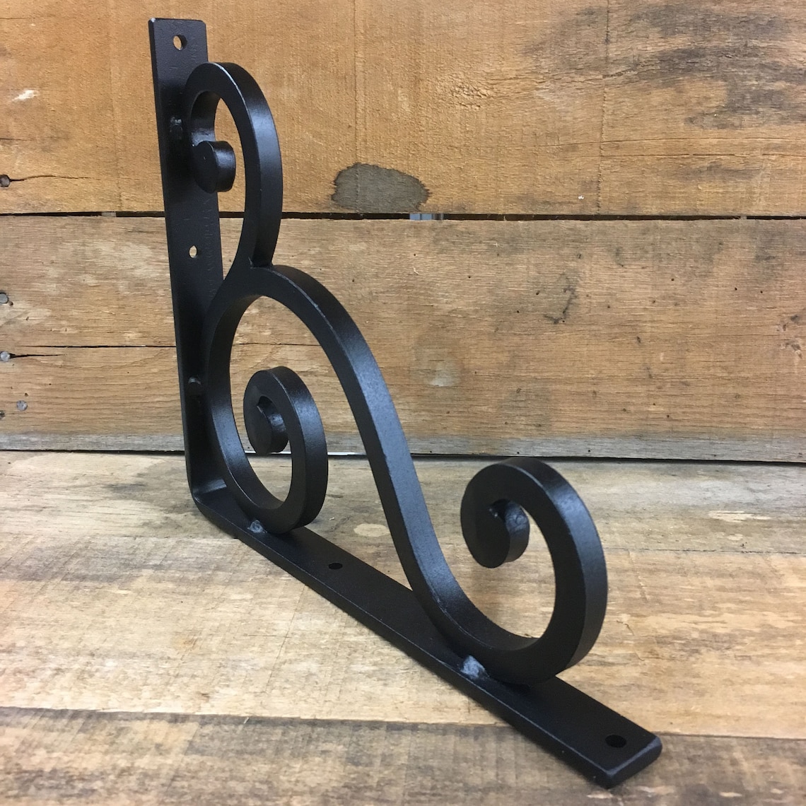 Shelf Bracket 9x11 Heavy Duty Ornamental Wrought Iron Etsy