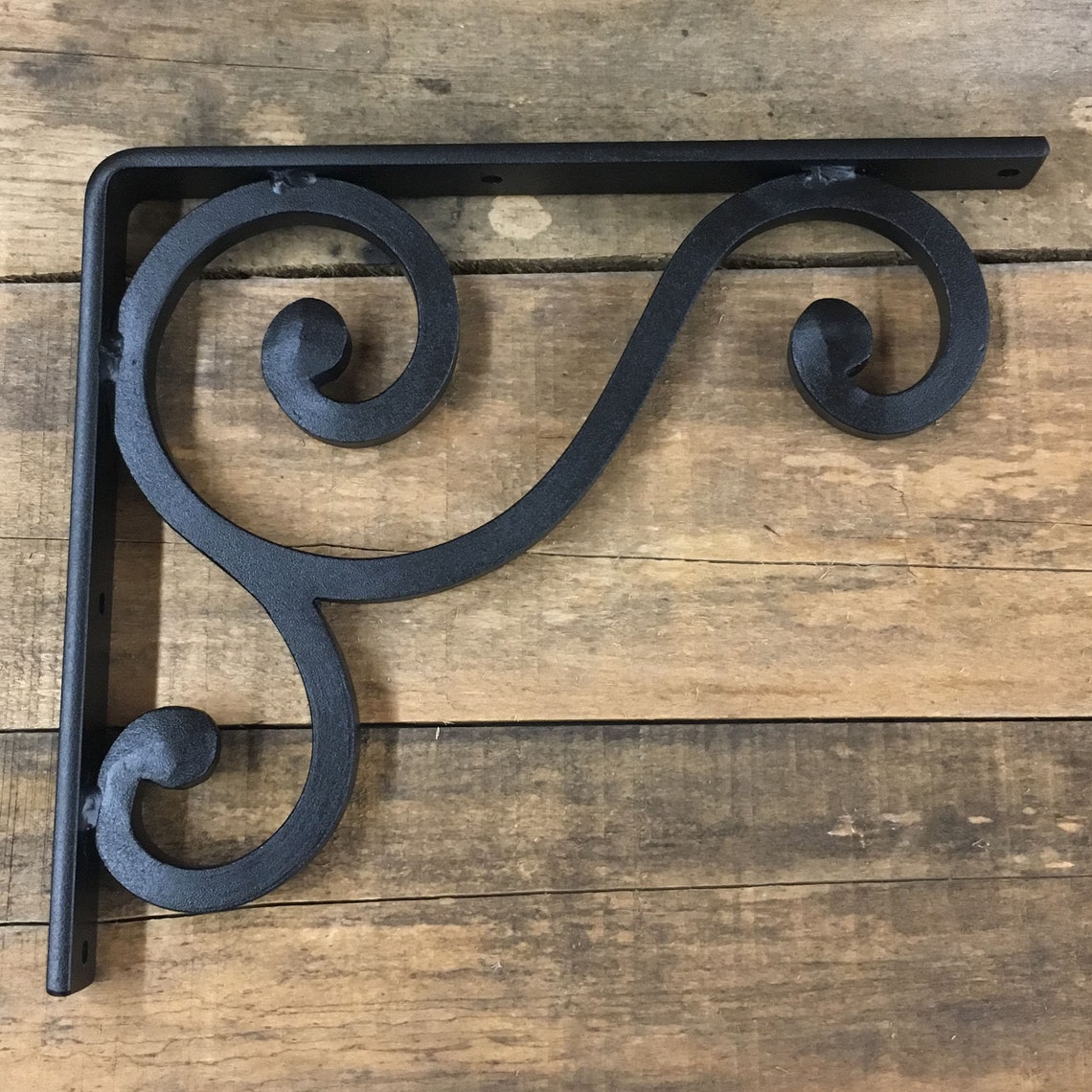 Shelf Bracket 9x11 Heavy Duty Ornamental Wrought Iron Etsy