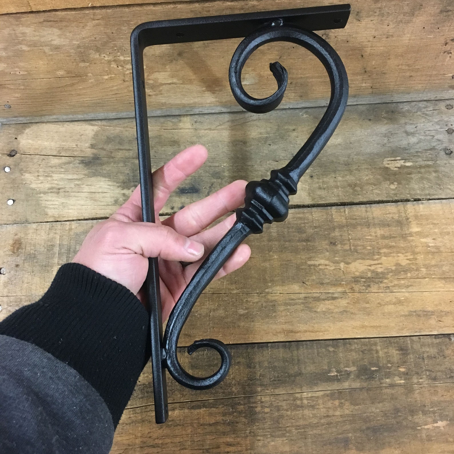 Shelf Bracket 7x12 Heavy Duty Ornamental Wrought Iron Etsy