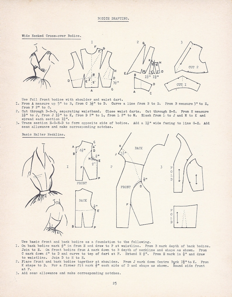 Pattern Design 1950s Original instructions image 6