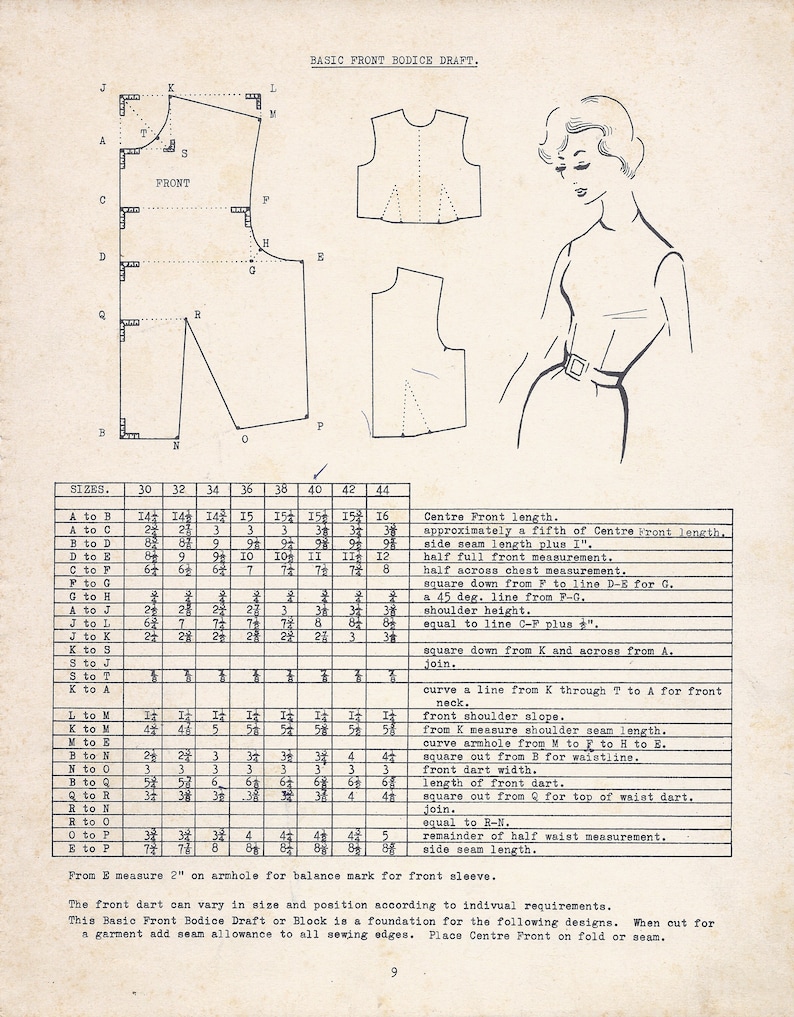 Pattern Design 1950s Original instructions image 4