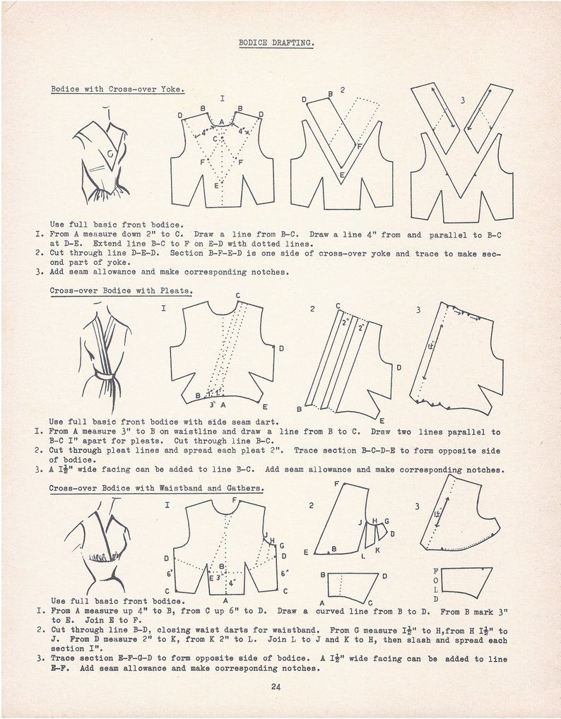 Pattern Design 1950s Original instructions image 5