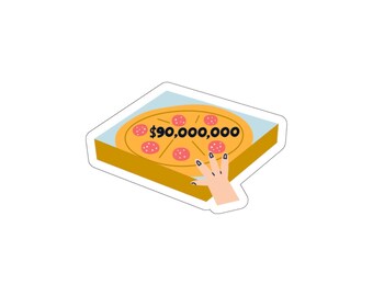 Pizza Bitcoin - Kiss-Cut Stickers Investment Crypto