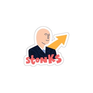 Stonks - Crypto Bitcoin Kiss-Cut Stickers