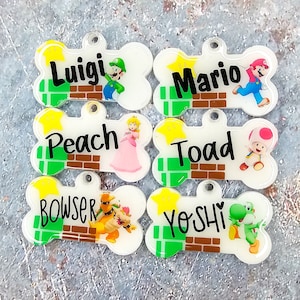 Super Mario Theme Pet Tag