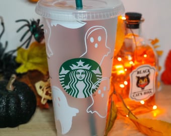 Copo gelado fantasma da Starbucks – Copo assustador para bebidas de Halloween