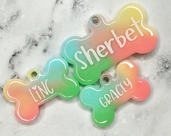 Rainbow Sherbet Pet Tag