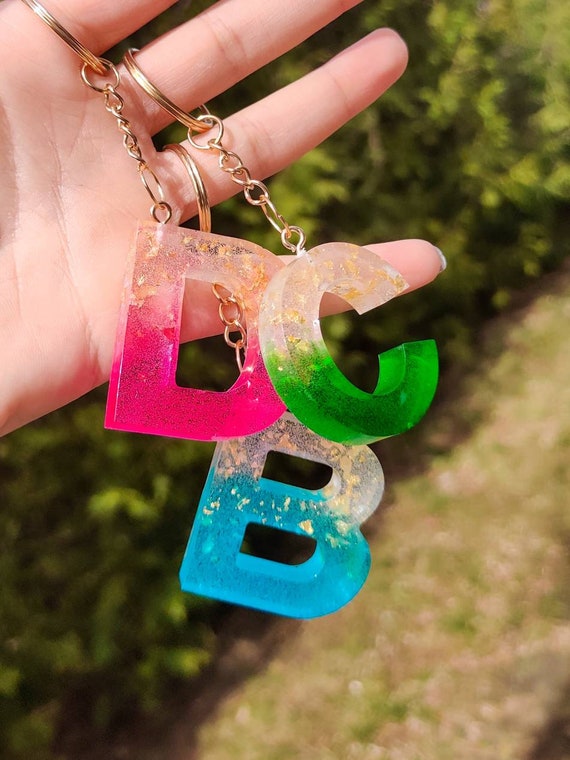 Personalized initial shop keychains
