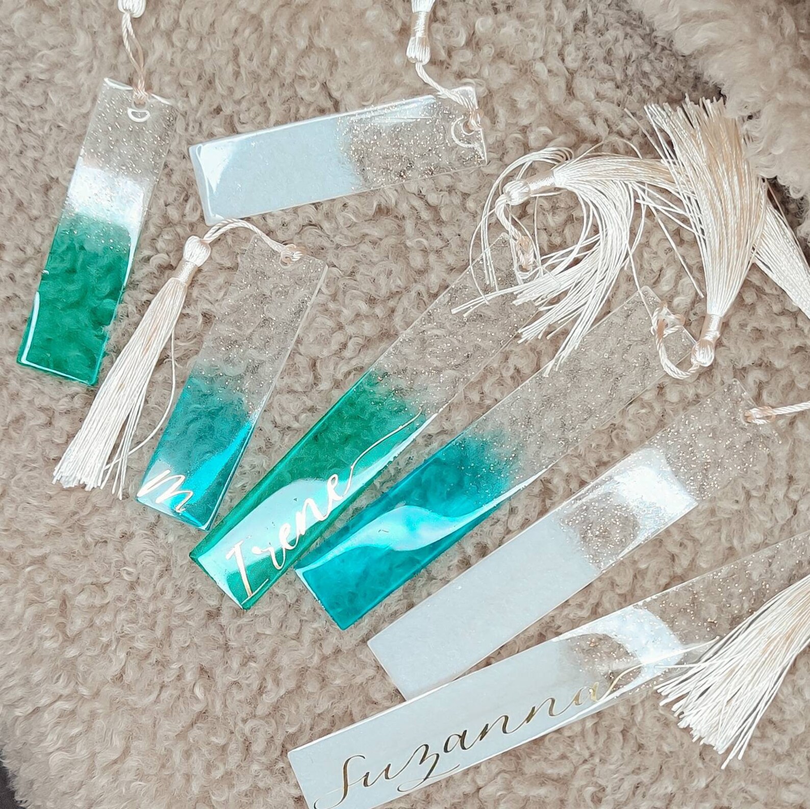 Resin Bookmark Personalized Bookmark Bookmark With Tassels Etsy