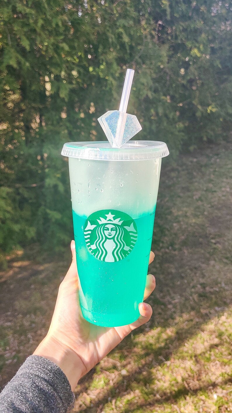 Personalized Starbucks Cold Cup Epoxy Starbucks Cup Color Etsy