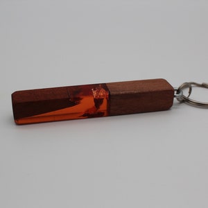 Keyring 2+1 free Sale wood epoxy resin epoxy gift idea upcycling red copper metal Mother's Day