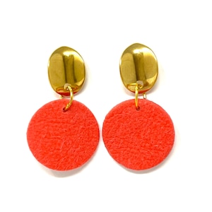 Orecchini carta lavabile oro rosso chiaro