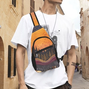 Sac à bandoulière pour homme, sac poitrine pour homme, sac à bandoulière pour homme, sac sur mesure, cadeau d'anniversaire pour homme, sac pour adolescent, sac automne pour homme