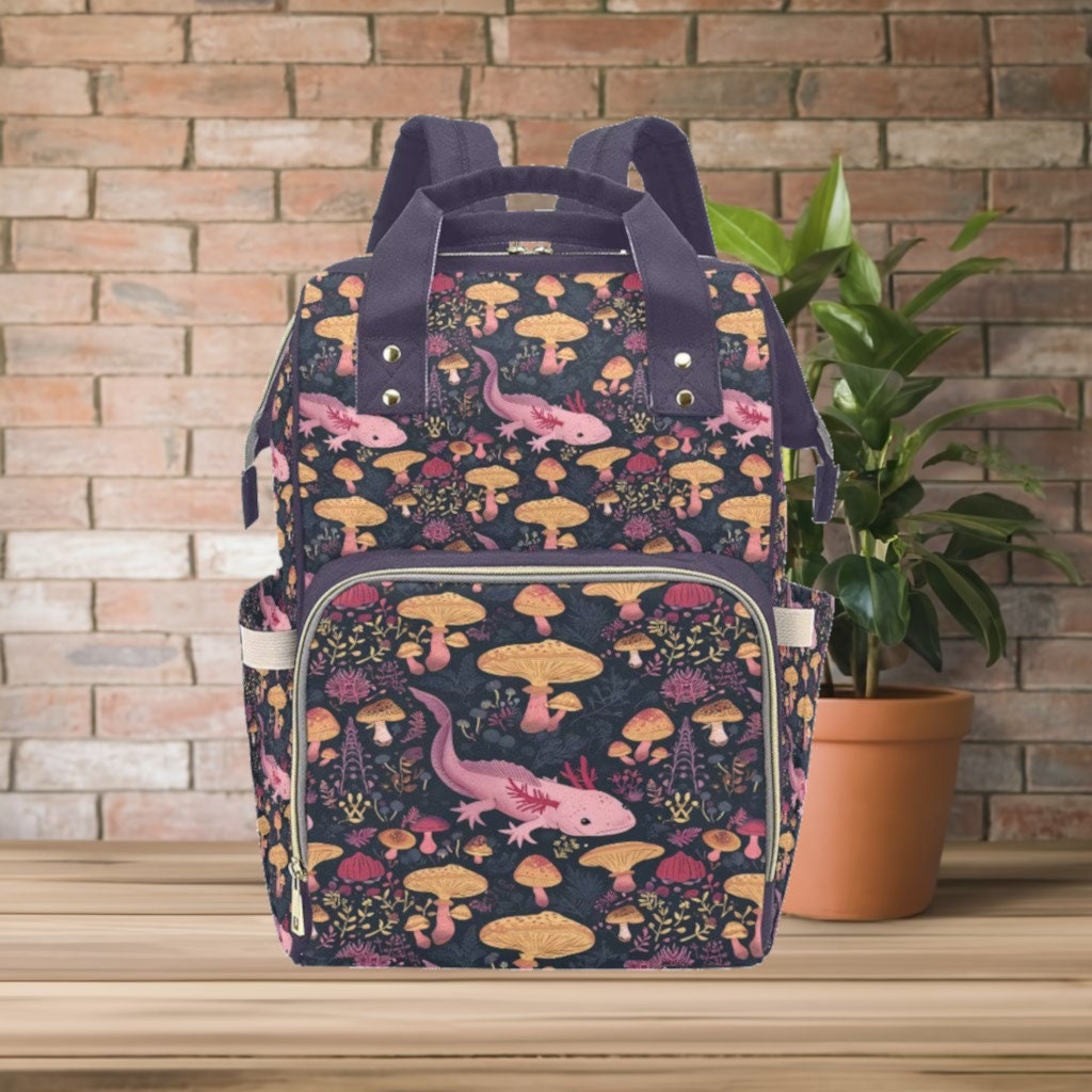 Cute Axolotls Fish Backpacks Travel Laptop Backpack College