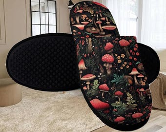 Toadstool Cottagecore Forest, Hollandy Women's Slippers, Indoor Shoes