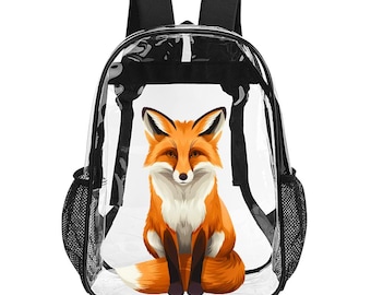 Fox Clear Backpack: Transparent PVC Travel Rucksack