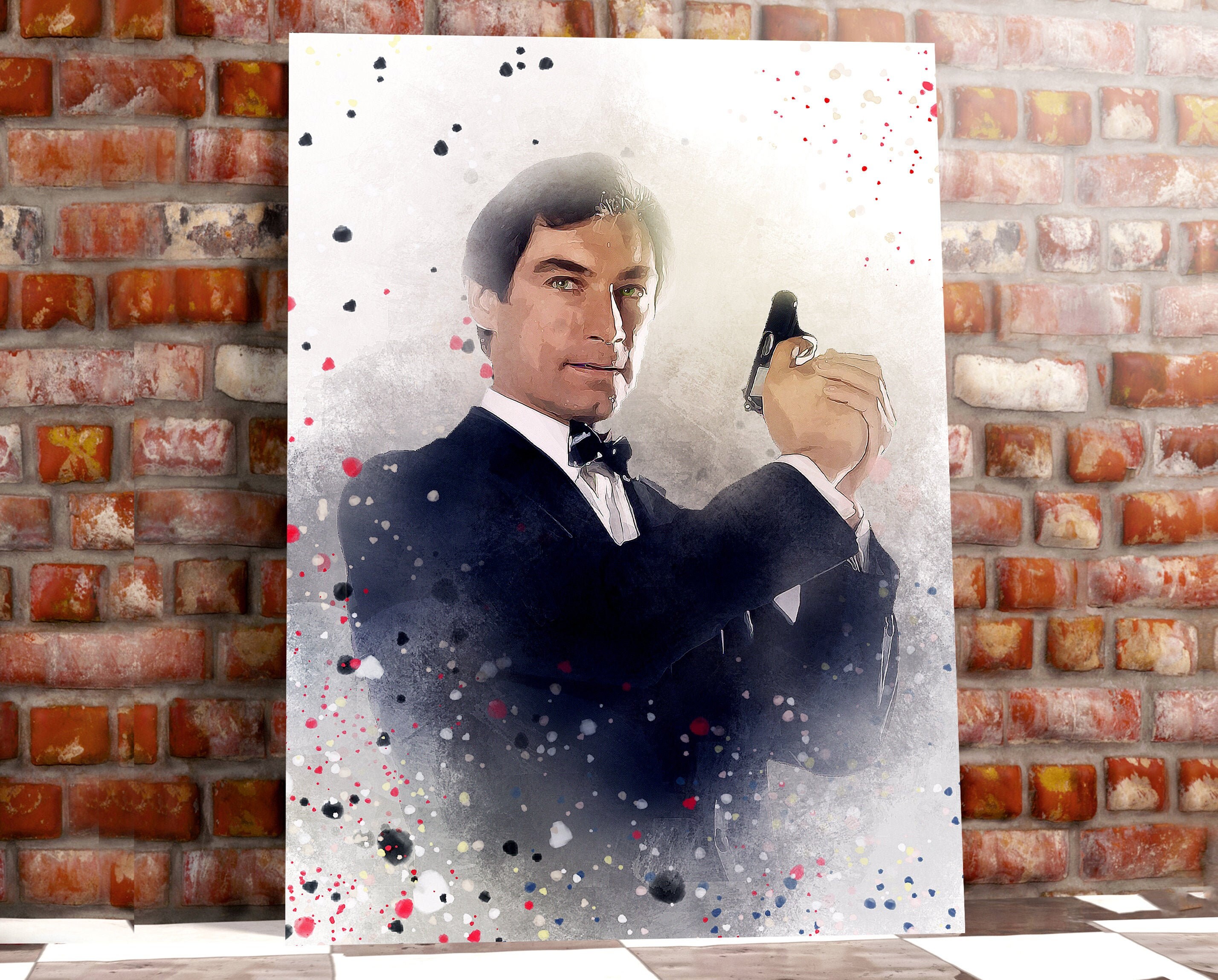 James Bond Collection Timothy Dalton 007 Kunstdruck Box Etsy