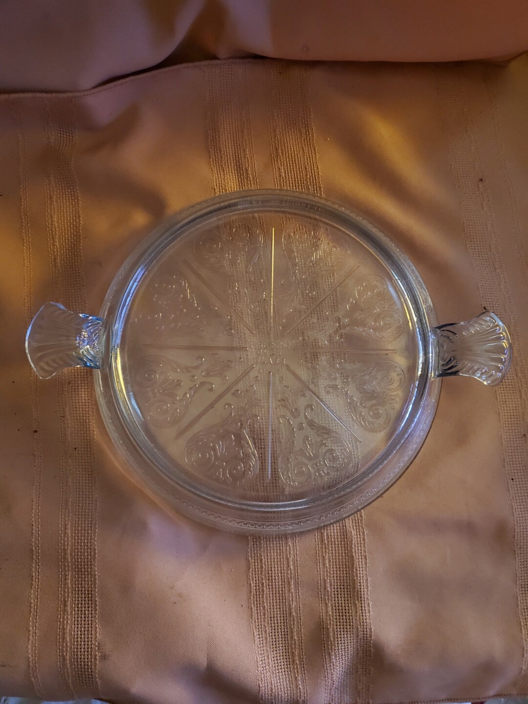 Vintage Anchor Hocking Fire King Oven Glass Blue 2 Handle Etsy