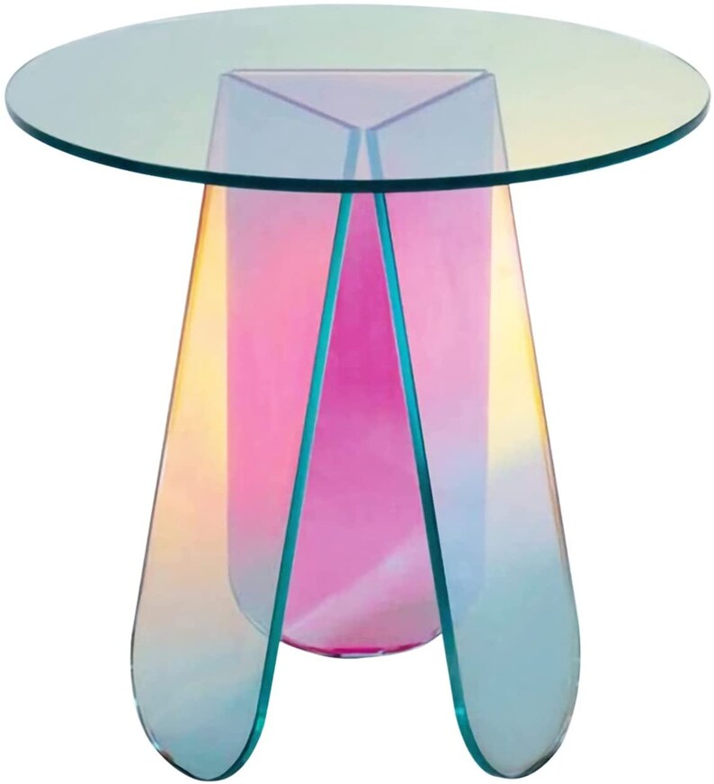 Iridescent Coffee Table Acrylic Coffee Table Iridescent End Etsy