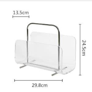 Acrylic Magazine Holder, Transparent Modern Book Stand, Minimalist ...