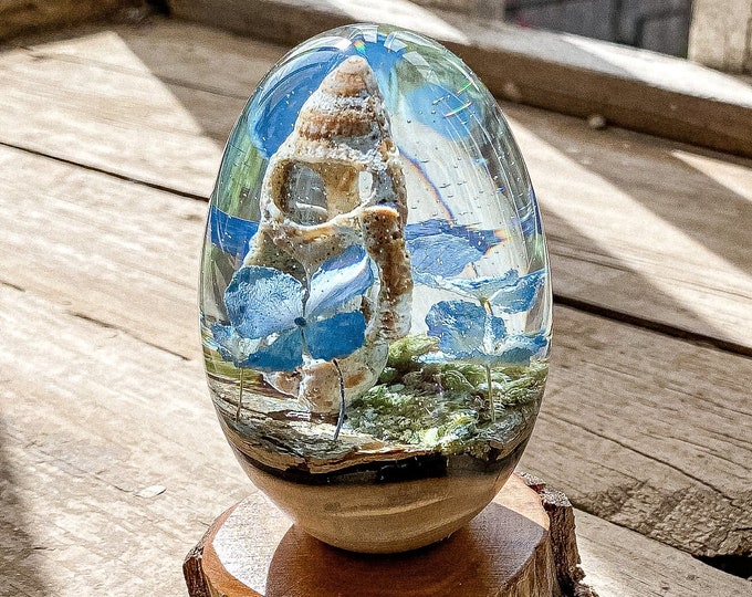 BEACON OF OCEAN Epoxy Resin Egg Resin Paperweight, Epoxy Dragon Egg