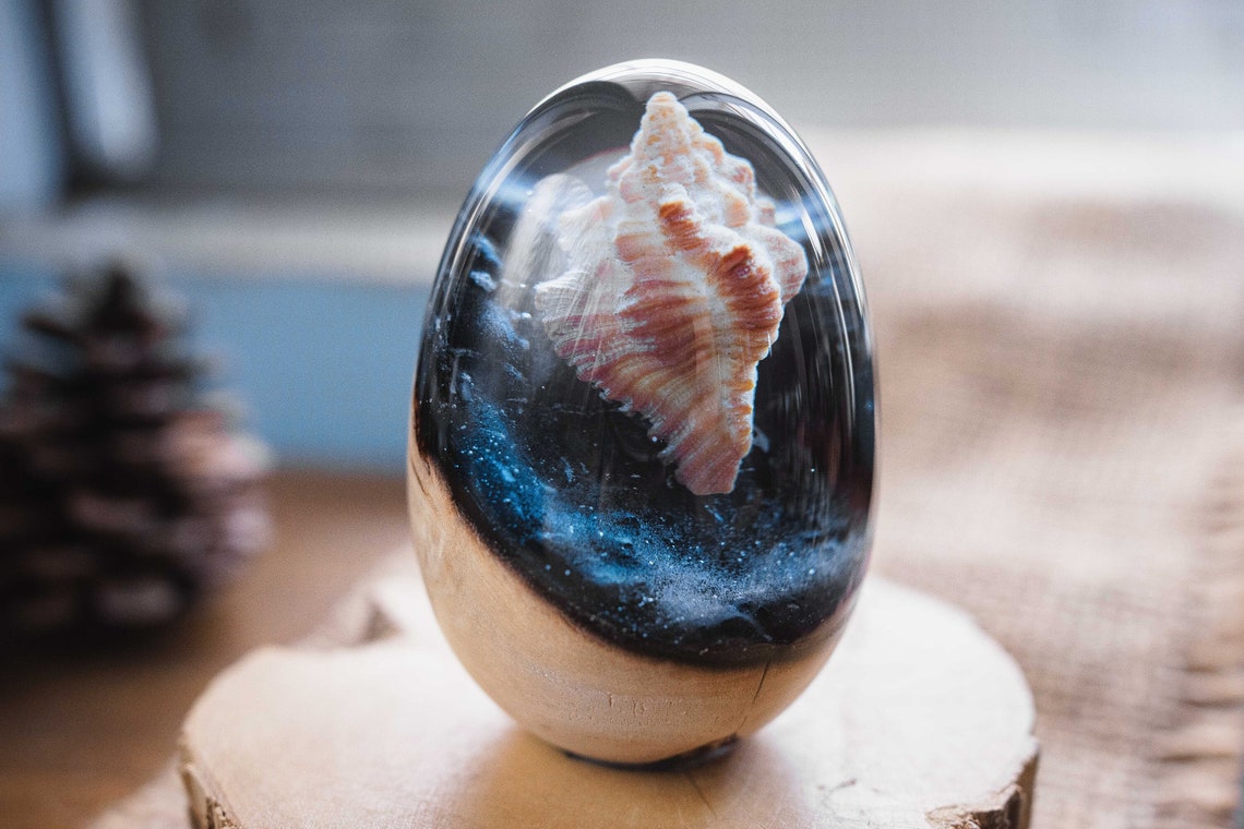 Epoxy Resin Egg Epoxy Dragon Egg Wooden Eggs Resin Etsy