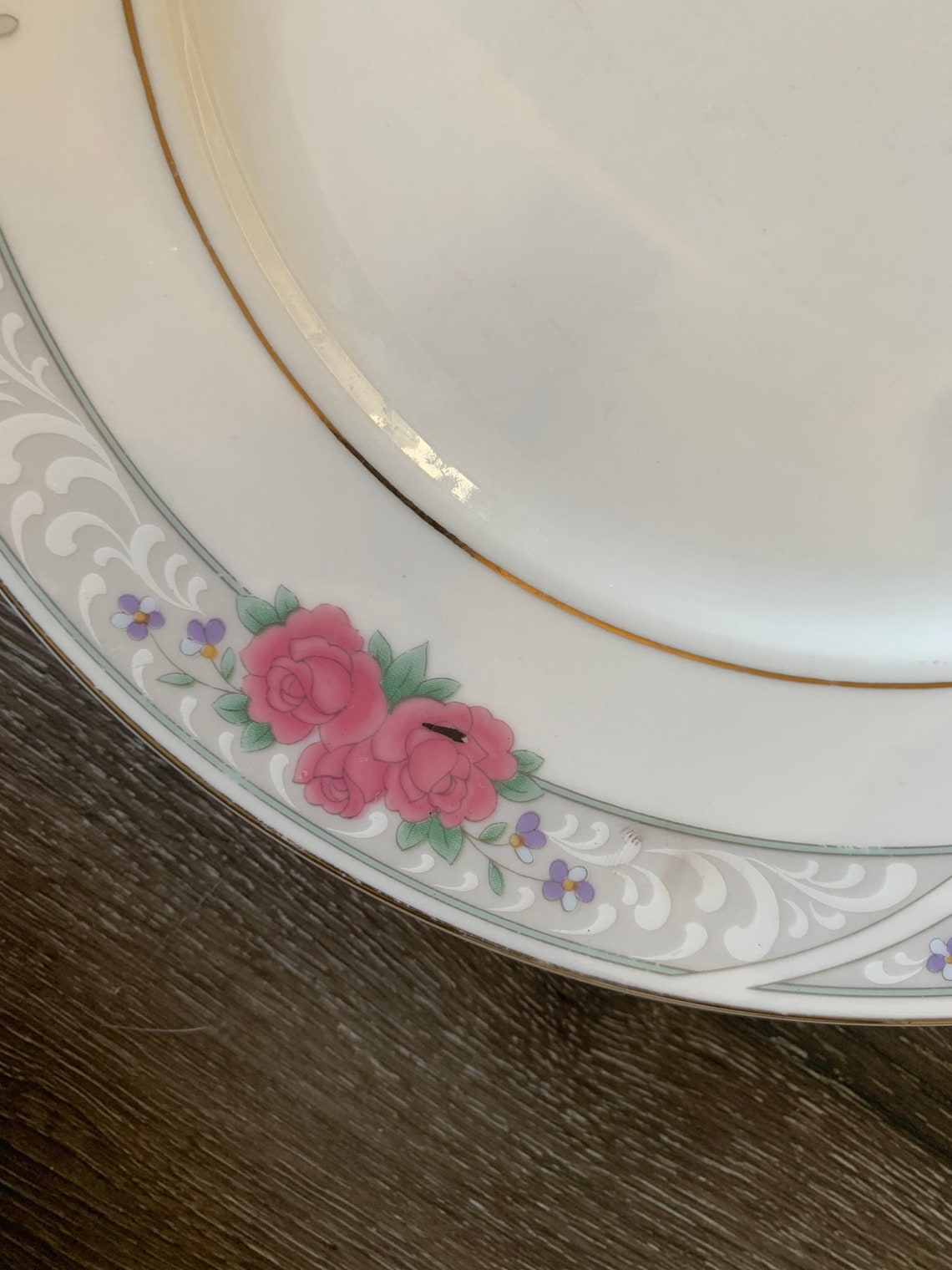 Gibson Designs Dinner Plates Pink Floral Lot of 11 Etsy